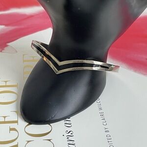 Mexico Silver Chevron Cuff Bracelet